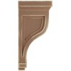 Ekena Millwork 4 3/4"W x 5"D x 10"H Traditional Recessed Wood Vintage Decor Corbel, Weathered Brown CORWD04X05X10TRBR